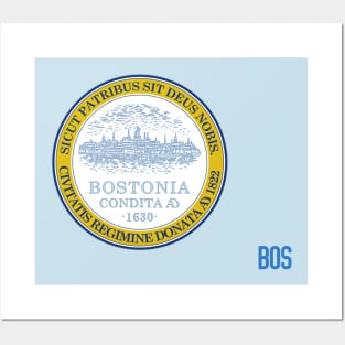 The city flag of Boston Posters and Art